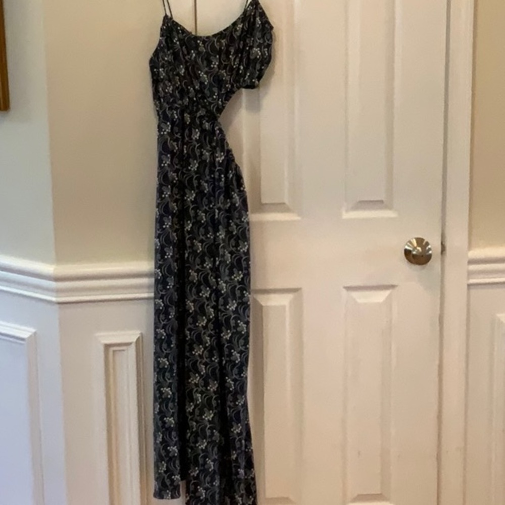 Gorgeous Jcrew Strappy Asymmetrical Maxi dress with side cutout (can cinch)